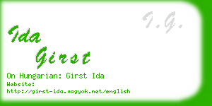 ida girst business card